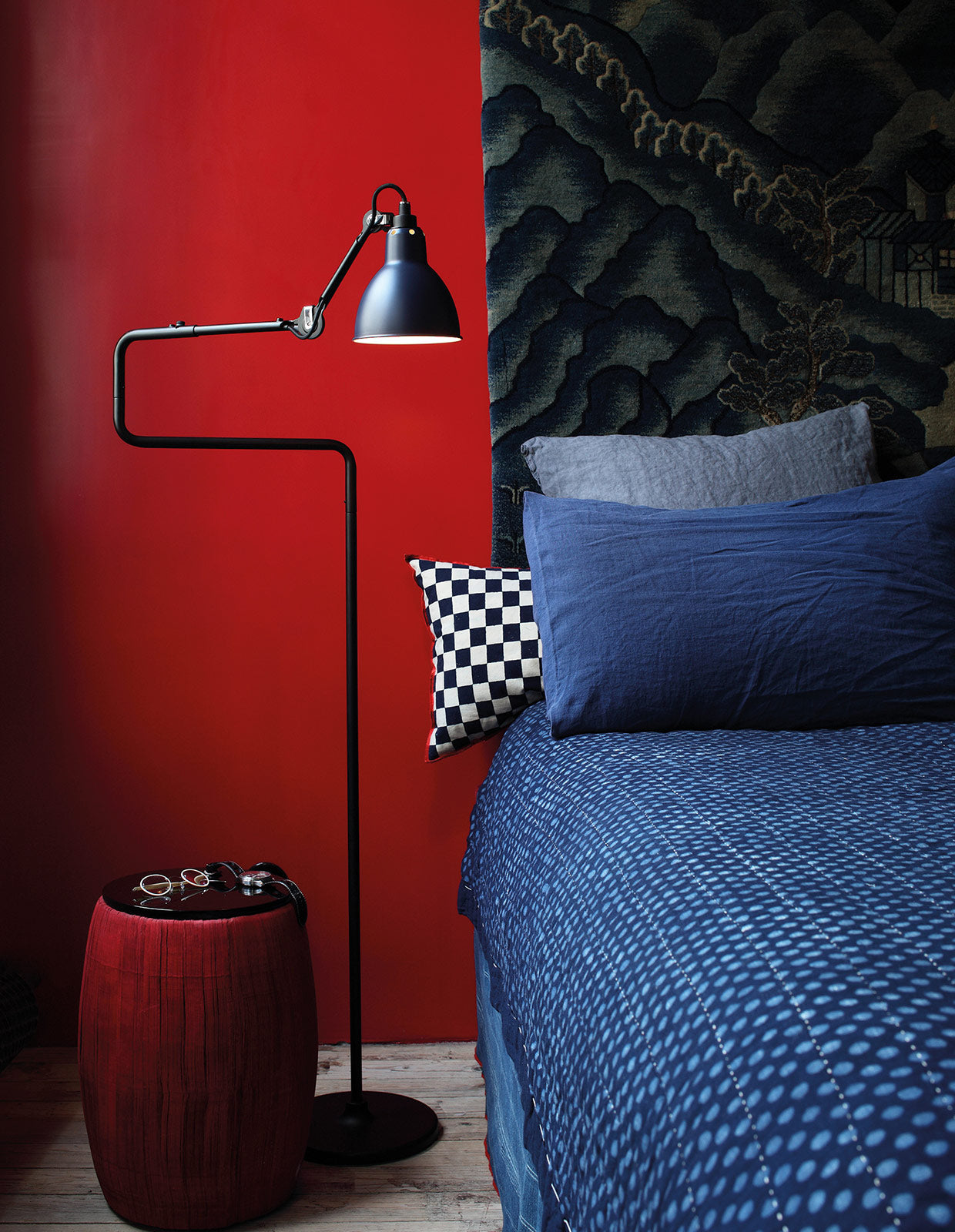 DCW Editions LAMPE GRAS N°411 Black Floor Lamp Round Shade – Amos