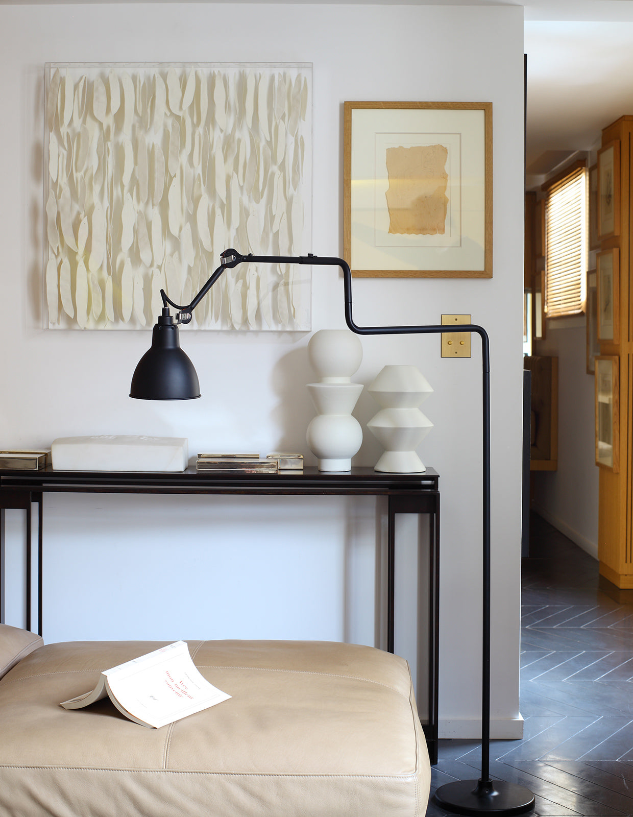 LAMPE GRAS Floor Lamp No.411（フロアランプ） DCW Editions LAMPE GRAS N°411 Black Floor Lamp Round Shade – Amos