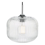 Dar Demarius Pendant Polished Chrome and Clear Glass –  from Amos Lighting + Home