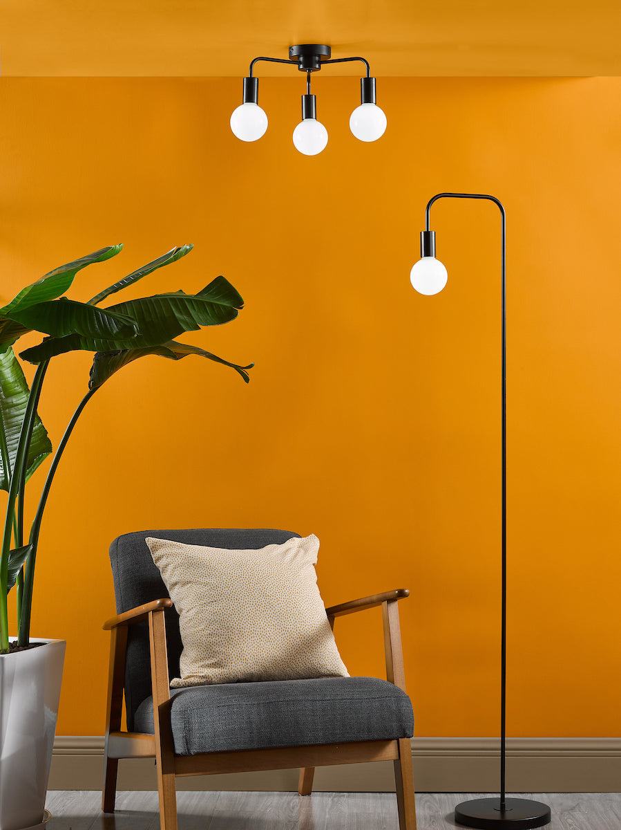 Dar Dena Floor Lamp Matt Black –  from Amos Lighting + Home