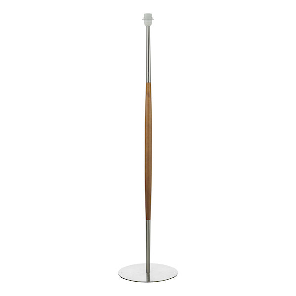 Dar Detroit Floor Lamp Satin Nickel Walnut Detail Base Only –  from Amos Lighting + Home