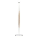 Dar Detroit Floor Lamp Satin Nickel Walnut Detail Base Only –  from Amos Lighting + Home