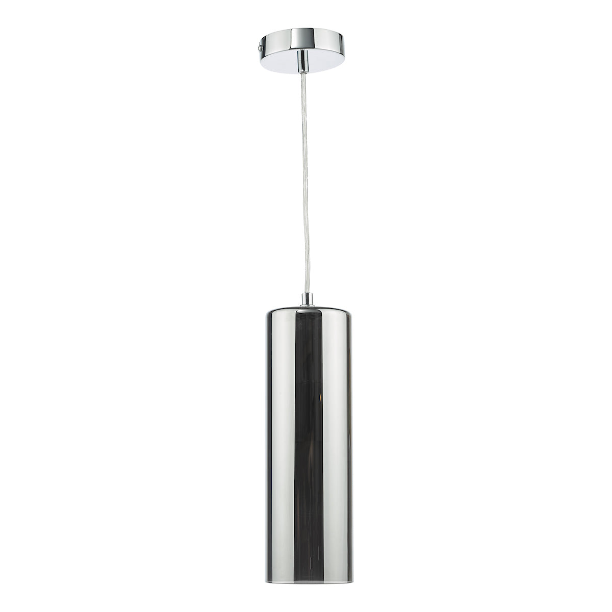 Dar Diaz Pendant Smoked Glass and Polished Chrome –  from Amos Lighting + Home