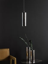 Dar Diaz Pendant Smoked Glass and Polished Chrome –  from Amos Lighting + Home