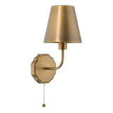 Dar Dijon Wall Light Antique Bronze With Bronze Metal Shade