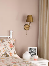 Dar Dijon Wall Light Antique Bronze With Bronze Metal Shade