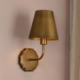 Dar Dijon Wall Light Antique Bronze With Bronze Metal Shade