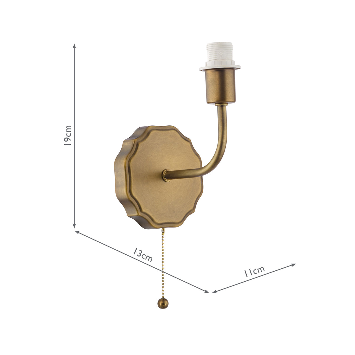 Dar Dijon Wall Light Antique Bronze Bracket Only