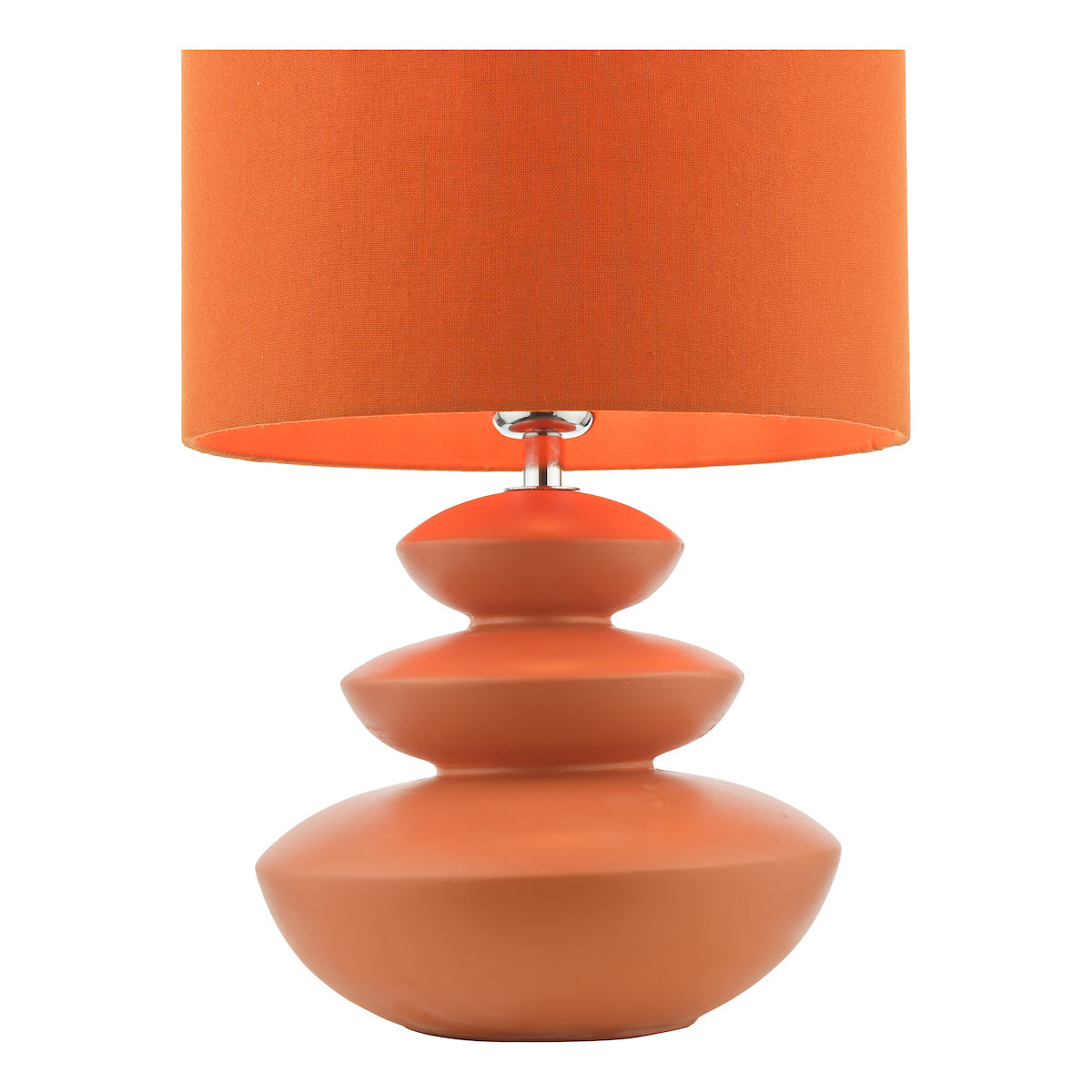 Dar Discus Ceramic Table Lamp Orange With Shade –  from Amos Lighting + Home