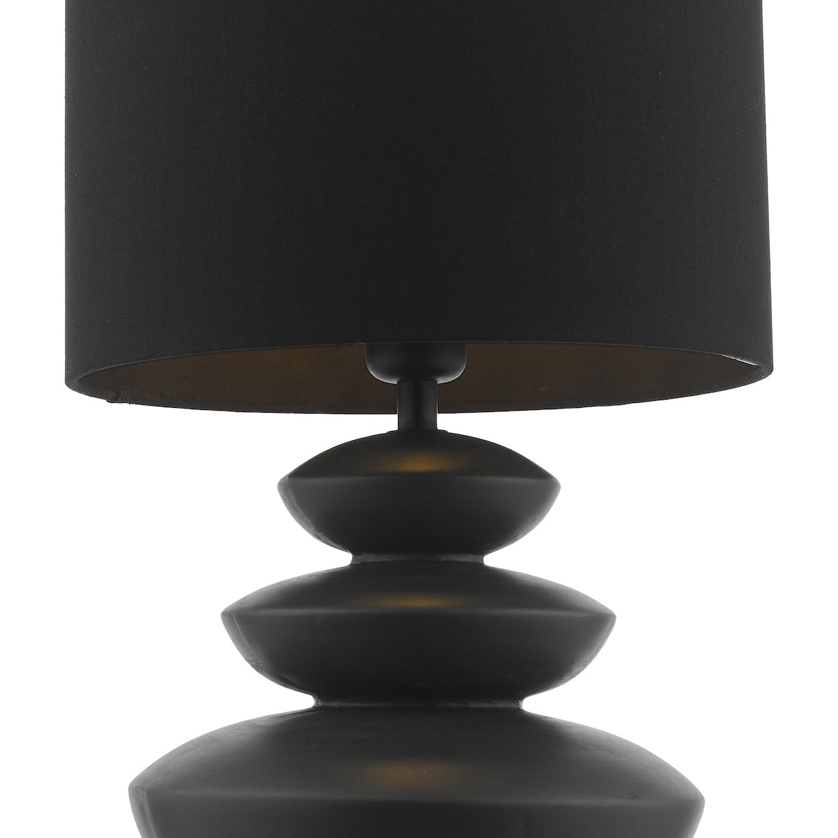 Dar Discus Ceramic Table Lamp Black With Shade –  from Amos Lighting + Home