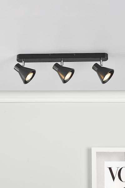 Dar Diza 3 Light Bar Spotlight Matt Black –  from Amos Lighting + Home