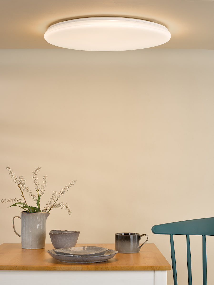 Dar Duena Flush White Frosted Acrylic LED