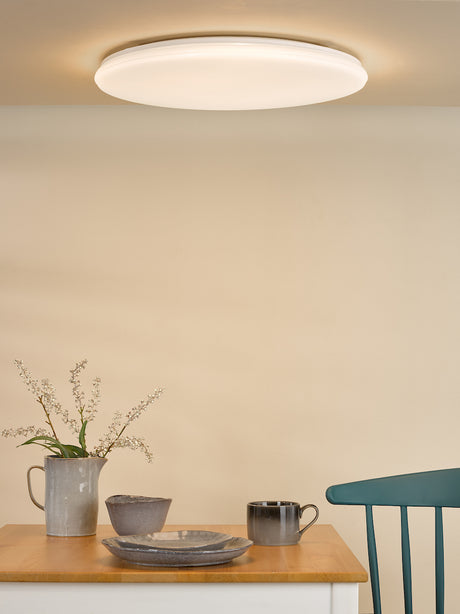 Dar Duena Flush White Frosted Acrylic LED