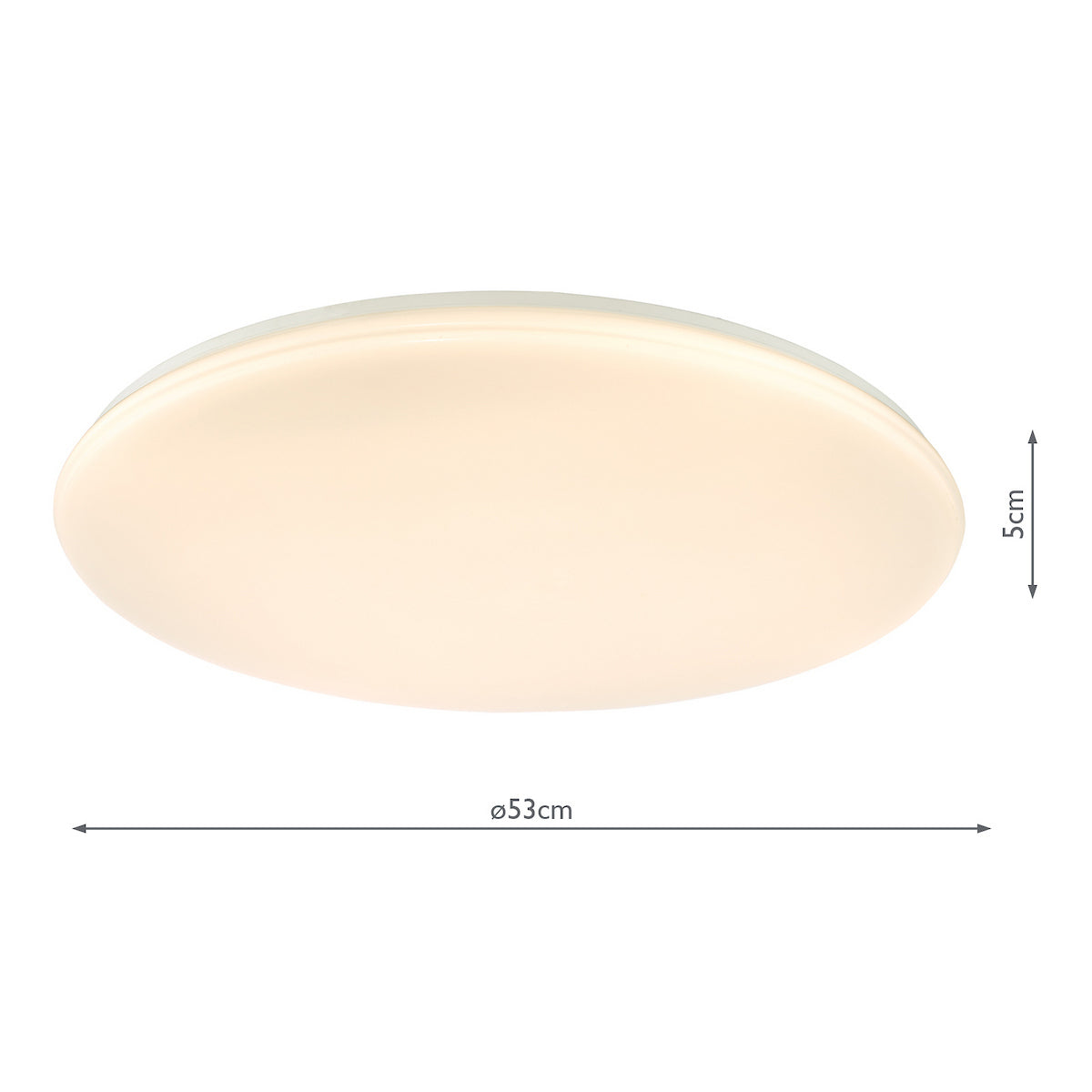 Dar Duena Flush White Frosted Acrylic LED
