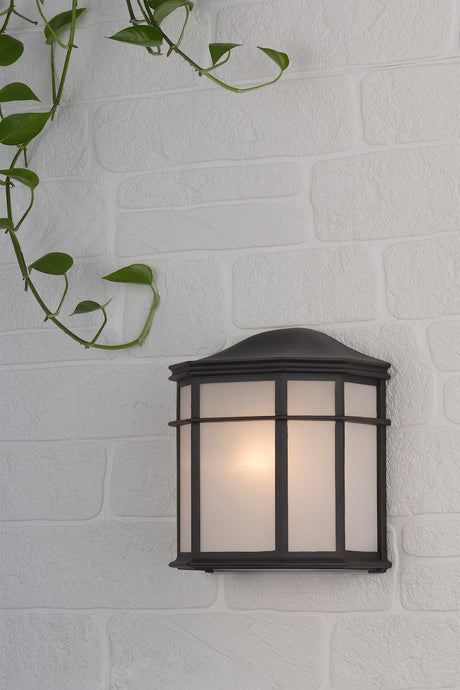 Dar Dulbecco Outdoor Wall Light Black Opal Acrylic IP44 –  from Amos Lighting + Home