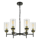 Dar Abel 6lt Pendant Black & Gold –  from Amos Lighting + Home