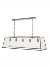 Dar Academy 5 Light Bar Pendant Antique Copper –  from Amos Lighting + Home