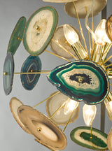 Dar Achates 9 Light Pendant Agate & Gold –  from Amos Lighting + Home