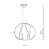 Dar Alonsa Led Pendant White Small –  from Amos Lighting + Home