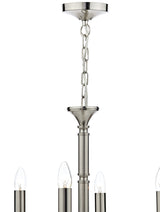 Dar Ambassador 8 Light Chandelier Satin Chrome –  from Amos Lighting + Home