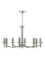 Dar Ambassador 8 Light Chandelier Satin Chrome –  from Amos Lighting + Home