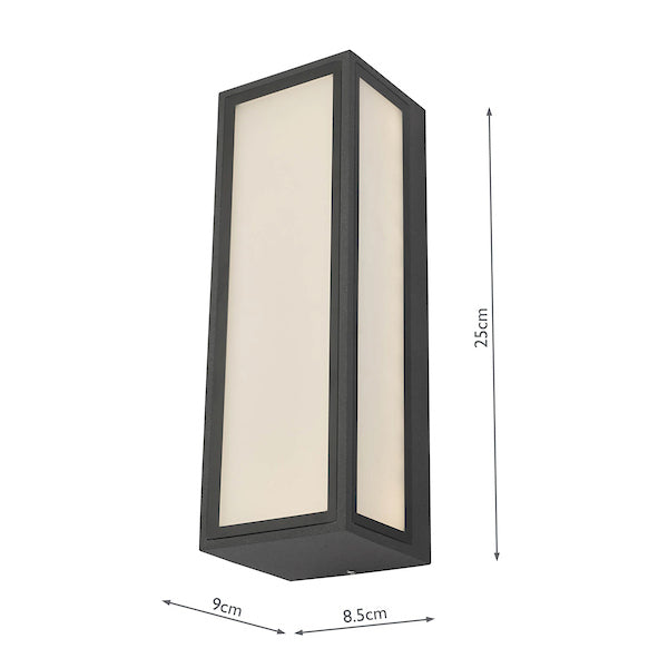 Dar Arham LED Outdoor Wall Light Matt Grey –  from Amos Lighting + Home