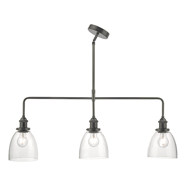 Dar Arvin 3 Light Bar Pendant Antique Chrome –  from Amos Lighting + Home