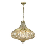 Dar Asmara 6 Light Pendant Antique Brass Crystal –  from Amos Lighting + Home