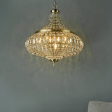 Dar Asmara 6 Light Pendant Antique Brass Crystal –  from Amos Lighting + Home