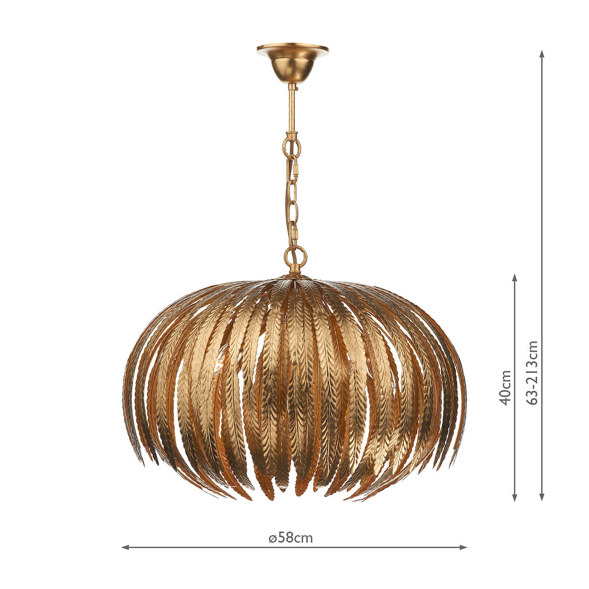 Dar Atticus 5 Light Pendant Chandelier Gold –  from Amos Lighting + Home