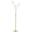 Dar Avari Floor Lamp Satin Brass with Frosted Glass –  from Amos Lighting + Home