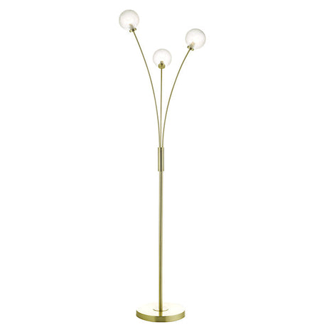 Dar Avari Floor Lamp Satin Brass with Frosted Glass –  from Amos Lighting + Home