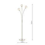 Dar Avari Floor Lamp Satin Nickel & Frosted Glass –  from Amos Lighting + Home