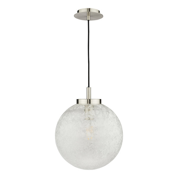 Dar Avari Pendant Satin Nickel & Frosted Glass –  from Amos Lighting + Home