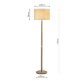 Dar Avenue Floor Lamp Light Wood Polished Chrome With Shade –  from Amos Lighting + Home