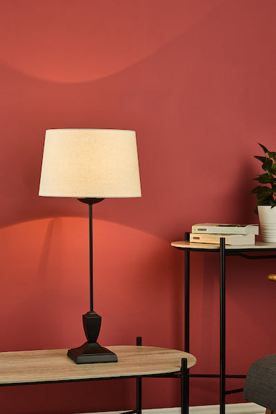 Dar Bessa Table Lamp Black with Shade