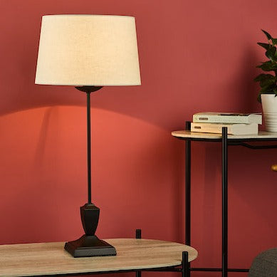 Dar Bessa Table Lamp Black with Shade –  from Amos Lighting + Home