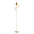 Dar Bombazine 3 Light Floor Lamp Natural Brass Opal Glass –  from Amos Lighting + Home