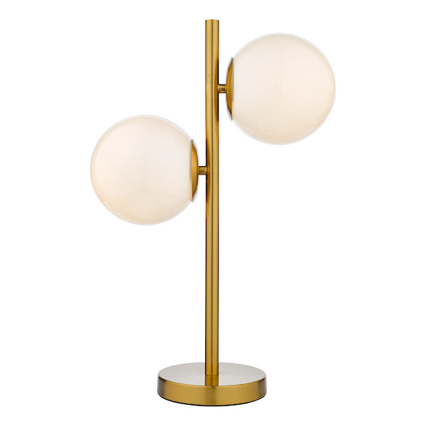 Dar Bombazine Table Lamp Natural Brass Opal Glass –  from Amos Lighting + Home