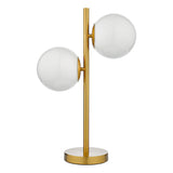 Dar Bombazine Table Lamp Natural Brass Opal Glass –  from Amos Lighting + Home