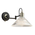 Dar Boyd Wall Light Antique Brass and Ribbed Glass –  from Amos Lighting + Home