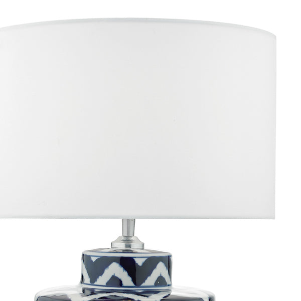 Dar Caelan Table Lamp Base Blue & White –  from Amos Lighting + Home