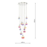 Dar Cesario 12 Light Cluster Pendant Multi Coloured –  from Amos Lighting + Home