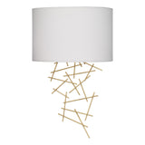 Dar Cevero Wall Light Gold with White Shade –  from Amos Lighting + Home