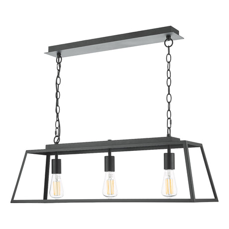 Dar Claudia 3 Light Bar Pendant Matt Black –  from Amos Lighting + Home