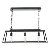 Dar Claudia 3 Light Bar Pendant Matt Black –  from Amos Lighting + Home