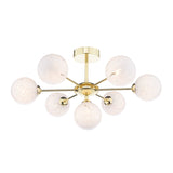 Dar Cohen 7 Light Semi-Flush Polished Gold & Confetti Glass –  from Amos Lighting + Home