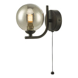 Dar Cradle Wall Light Matt Black Smoked Glass –  from Amos Lighting + Home