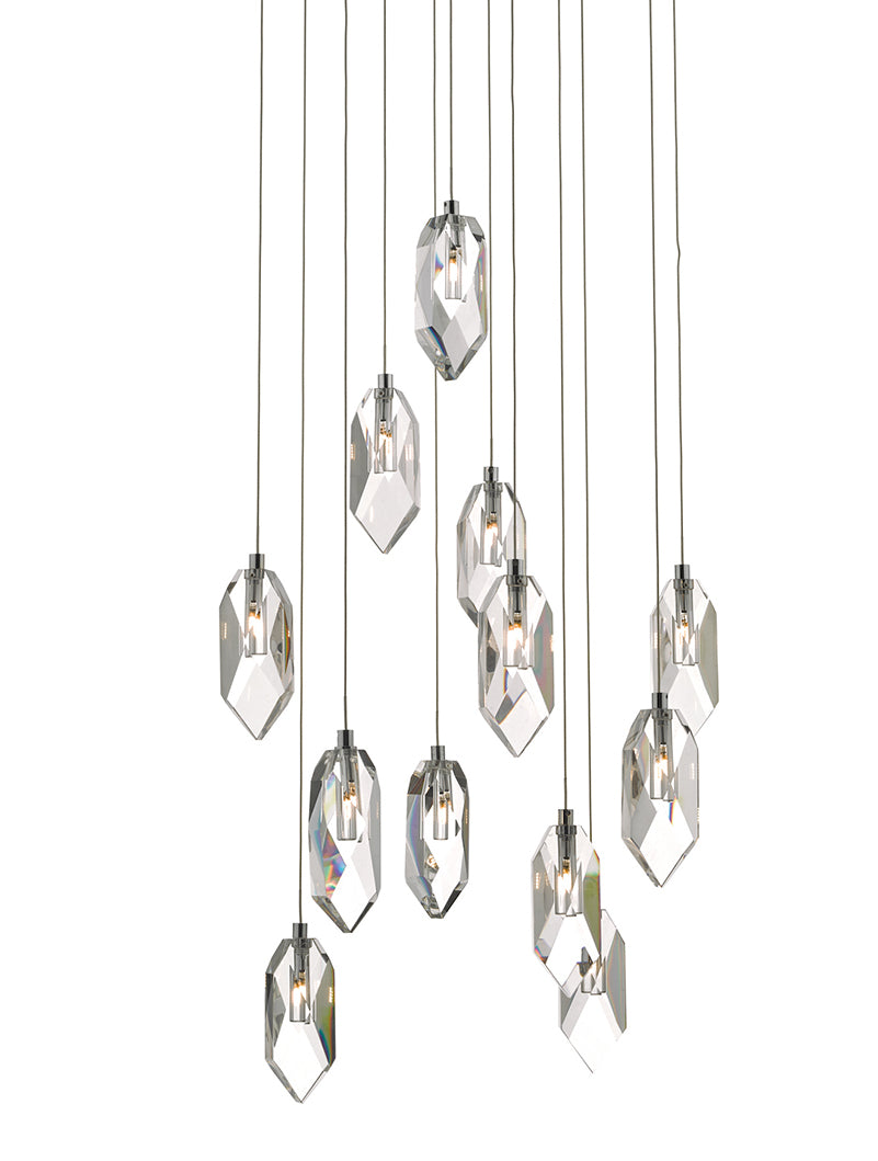 Dar Crystal 12 Light Cluster Pendant –  from Amos Lighting + Home