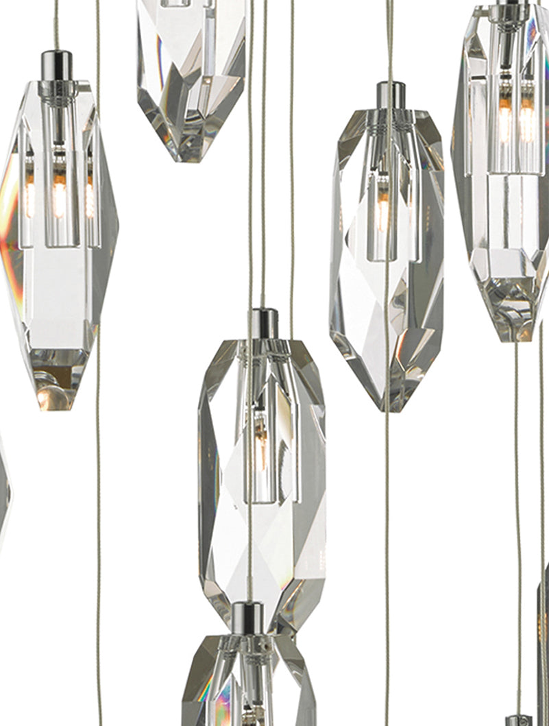 Dar Crystal 12 Light Cluster Pendant –  from Amos Lighting + Home